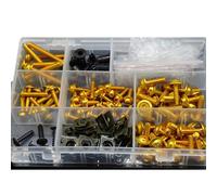 AMCBYSGC Viti Moto Inox per F650GS 2008 2009 2010 2011 2012 Carenatura Motocicletta Kit Bulloni Vite Spire Fissaggio Rapido Clip Dado Montaggio(Yellow)