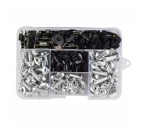 AMCBYSGC Viti Moto Inox Universale Moto Dado Bulloni Set Vite A Testa Svasata Moto Rondelle Dadi Viti Assortimento(Silver)