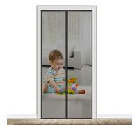 AMCER Tenda Magnetica 115x255cm Nero Zanzariera Magnetica, Chiude Automaticamente, Rete