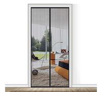 AMCER Tenda zanzariera Magnetica 125x225cm, Tenda calamita zanzariera, Chiusura Automatica Facile da Montare, per Porte da Balcone, Cantine, terrazze - Nero