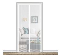 AMCER Zanzariera A Chiusura Automatica 90x270cm, Tenda calamita zanzariera, Chiusura Automatica Traspirante Resistente, for Corridoi/Porte/Patio - Bianco