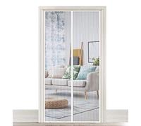 AMCER Zanzariera Magnetica 75x240cm, Crittografia Tenda Anti Zanzare, Super Silenzioso, Easy to Install, for Corridoi/Porte/Patio - Bianco