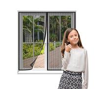 AMCER Zanzariera Magnetica per Porte 90x100cm, Tende per Porte Francesi di Maglia, Rete Anti Zanzare Crittografia Tenda Anti Zanzare for Corridoi/Porte/Patio - Nero