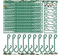 AMCHLEL 240 Pezzi Ganci Albero di Natale,Decorazioni Natalizie,Mini Ganci per Decorazioni Albero di Natale,Gancio Decorativo a Forma di S, Appendini per Ghirlanda di Natale,Vite di Natale (Verde)