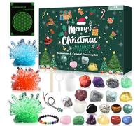 AMCHLEL Calendario Avvento 2025, Crystal Growing Kit, Advent Calendar Natale,Cristalli del Calendario Dell'avvento, Cristalli Calendario con Conto Alla Rovescia, Regali Per Ragazzi e Ragazze