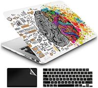 AMCJJ Compatibile con MacBook Air 15 pollici Caso 2024 2023 Rilascio M3 A3114 M2 A2941 Touch ID, Plastica Hard Shell Caso & Tastiera Cover & Screen Protector - Brain 2