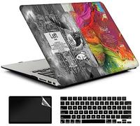 AMCJJ Compatibile con MacBook Air 15 pollici Caso 2024 2023 Rilascio M3 A3114 M2 A2941 Touch ID, Plastica Hard Shell Caso & Tastiera Cover & Screen Protector - Left Right Brain 2