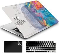 AMCJJ Custodia Rigida Compatibile con MacBook Air 13 Pollici 2017-2010 Release A1466/A1369,Plastica Case Cover & EU Tastiera Cover & Screen Protecto, Cervello Sinistro Destro 5