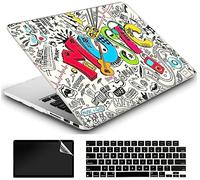 AMCJJ Custodia Rigida Compatibile con MacBook Air 13 Pollici 2022 2021 2020 Release M1 A2337/A2179,Plastica Case Cover & EU Tastiera Cover & Screen Protecto,Creatività Musica 1