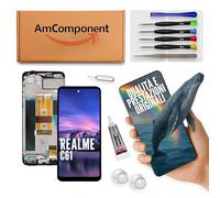 AmComponent - display di ricambio per REALME C61 RMX3933 RMX3939 schermo frame LCD vetro touch | Componente di ricambio con luminosità intensa e risposta al tocco reattiva