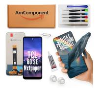 AmComponent - display di ricambio per TCL 60 SE NXTPAPER T521K schermo LCD vetro ricambio touch | Componente di ricambio con luminosità intensa e risposta al tocco reattiva