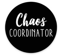 Amcove Chaos Coordinator Mauspad, B ro-Schreibtisch-Zubeh r, lustiges Mauspad, rundes Zitat, Mauspad, B rodekor, Schreibtisch-Zubeh r