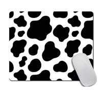Amcove Mauspad mit Kuh-Texturmuster, B ro-Schreibtisch-Zubeh r, Kuh-Mauspad, Schreibtisch-Dekoration, lustige B rogeschenke, schwarzes Mauspad