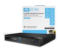 Amcrest AMDV5232-I3 - Telecamera di sicurezza DVR 4K UltraHD a 32 canali, DVR di sicurezza da 8 MP per telecamere di sicurezza analogiche e telecamere IP Amcrest IP, AI Smart DVR, HDD e fotocamere non