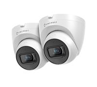 Amcrest Confezione da 2 telecamere PoE a torretta IP UltraHD 4K (8MP), 3840 x 2160, visione notturna da 29,9 m, obiettivo 2,8 mm, IP67 resistente alle intemperie, registrazione microSD (256 GB),