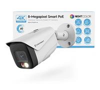 Amcrest Telecamera IP PoE AI 4K UltraHD 8MP Security Outdoor Camera, FOV 129°, visione notturna a colori da 14,9 m, rilevamento di esseri umani e veicoli, IP67 resistente alle intemperie, 4K