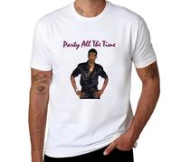 AMdeTUNS Party all The Time #1 T-Shirt Short t-Shirt Cute Tops Aesthetic Clothes t Shirt Men White M