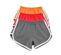 AMDOLE Confezione da 3 pantaloncini da corsa da donna in cotone estivi pantaloni caldi da donna allenamento palestra sport yoga pantaloni da jogging pantaloncini da spiaggia costumi da bagno elastico