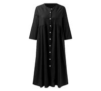 AMDOLE Day Prime Offerte Oggi 2024 Abiti da Donna Regalo per Anziani Signora Abito Tunica Bianco Abito da Strega Nero Abito da Sera Abiti Estivi Adolescenti Liquidazione Prime Offerte, Nero , XXXXXL