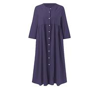 AMDOLE Day Prime Offerte Oggi 2024 Abiti da Donna Regalo per Anziani Signora Abito Tunica Bianco Abito da Strega Nero Abito da Sera Abiti Estivi Adolescenti Liquidazione Prime Offerte, Blu, L