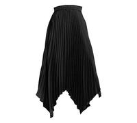 AMDOLE Vestito da donna anni '80, mezza gonna, tinta unita, gonna elastica, alla moda, maxi abito da donna UK, Nero , XL
