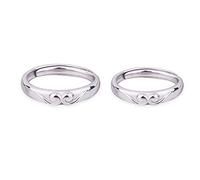 AMDXD Anelli Argento 925 Semplici 3.5/2MM Serraggio Anello Anello Fidanzamento Coppia Argento Anello Regolabile Argento