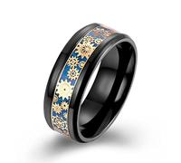 AMDXD Anelli da sposa in acciaio inox da uomo, anello a fascia, trasmissione meccanica per uomini, argento, Acciaio inossidabile, Senza zirconi