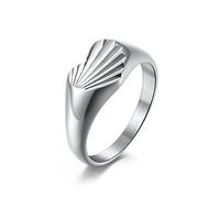 AMDXD Anelli di fidanzamento da uomo, in acciaio inox, per coppie, con cuore d'amore, per uomini, argento, Acciaio inossidabile, Senza zirconi