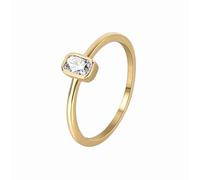 AMDXD Anello di fidanzamento in oro giallo 9 K/14 K/18 K con moissanite taglio rettangolare bianco, anello di fidanzamento Au375/585/750 in oro giallo, Oro giallo 14 carati (585), Moissanite