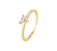 AMDXD Anello di fidanzamento in oro giallo Au375/585/750, coppia di anelli solitari classici con taglio a triangolo di moissanite bianco, 9 K/14 K/18 carati, misura 47-65, Oro giallo 9 carati (375
