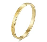 AMDXD Bracciale in acciaio inox, bracciale buddista a sei caratteri, per donne e uomini, argento, Acciaio inossidabile, Senza zirconi