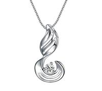 AMDXD Collana da donna in platino, linea design oro catena donna laboratorio creata diamante come regalo per donne mamma fidanzata vera serie oro bianco
