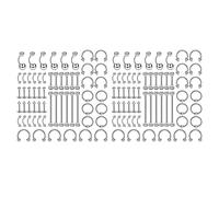AMDXD Conch Piercing da 1,2 mm, in acciaio inox, anello per setto in argento, cerchio a U circolare, a ferro di cavallo, può essere utilizzato come orecchini per labbra, da donna, 120 pezzi