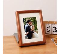 AMDXD Cornice portafoto in legno di noce chiaro, orizzontale e verticale, rettangolare, cornice portafoto 25 x 30 cm