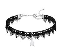 AMDXD Gothic Choker - Collare da donna a cono, collana punk, in velluto, con spicchi e colletto, per cosplayer, 29,5 cm, Acciaio inossidabile, Senza zirconi
