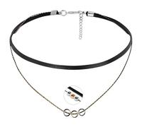 AMDXD Gothic Choker Collare da donna, classico, collana punk, in velluto, con spicchi rock, cosplayer, 33,9 cm, Acciaio inossidabile, Senza zirconi