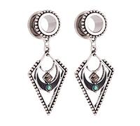 AMDXD Orecchini a perno per orecchio, 2 pezzi, estensori, orecchini a rombo in acciaio inox, orecchini per piercing da donna, Acciaio inossidabile, Senza zirconi