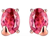 AMDXD Orecchini da bambina in oro rosa 18 carati, delicati orecchini da donna con tormalina rosa 1,5 ct, regalo per la festa della mamma, San Valentino, compleanno, Natale, oro rosa