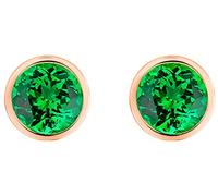 AMDXD Orecchini da bambina in oro rosa 18 carati, orecchini solitari con verde Tsavorite 0,95 ct, regalo per San Valentino, Natale, oro rosa