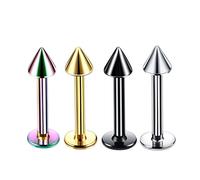 AMDXD Piercing per trago, 1,2 mm/1,5 mm, in acciaio inox, per setto a U, può essere utilizzato come orecchini per labbra, per uomo e donna, 4 pezzi, Acciaio inossidabile, Senza zirconi