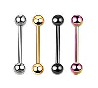 AMDXD Piercing per trago, 1,2 mm/1,5 mm, in acciaio inox, per setto a U, può essere utilizzato come orecchini per labbra, per uomo e donna, 4 pezzi, Acciaio inossidabile, Senza zirconi