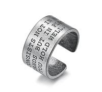 AMDXD Trauring Anello da uomo in acciaio inox, anello da coppia da uomo, argento, Acciaio inossidabile, Senza zirconi