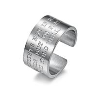 AMDXD Trauring Anello da uomo in acciaio inox, anello da coppia da uomo, argento, Acciaio inossidabile, Senza zirconi