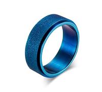 AMDXD Trauring - Anello da uomo in acciaio inox, colore: nero, Acciaio inossidabile, Senza zirconi