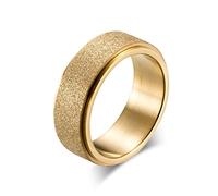 AMDXD Trauring - Anello da uomo in acciaio inox, colore: nero, Acciaio inossidabile, Senza zirconi