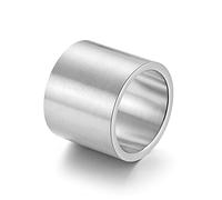 AMDXD Trauring - Anello da uomo, in acciaio inox, spazzolato, largo, per uomini, argento, Acciaio inossidabile, Senza zirconi