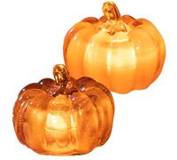 Ameble 2 pezzi illuminano zucche 2.8 LED illuminato zucca illuminata calde decorazioni di Halloween per l'autunno decorazioni per la tavola di casa per interni Halloween