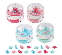Ameble 4 Mini Macchine a Gratta e Vinci, Simpatica Macchina a Gratta e Vinci Forma di Dinosauro, Gioco Cattura Dinosauri in Miniatura per Bambini dai 3 Anni in su, Casa Viaggio, Mini Macchina