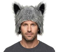 Ameble Cappello da caldo e accogliente in peluche, berretto invernale per il freddo, ideale per cosplay e attività all'aperto., orecchie, berretto, animale, copricapo.