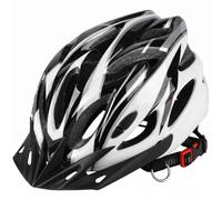 Ameble Casco da Bici per Adulti - Casco Monopezzo Leggero e Traspirante per Uomo e Donna, Bianco Nero, Taglie 58-61 cm